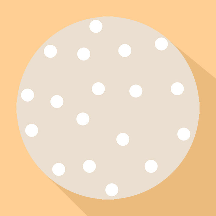 Lisslune | Multicolored simple rug Polyester polka dot print rug pet-friendly non-slip backing rug for children's room