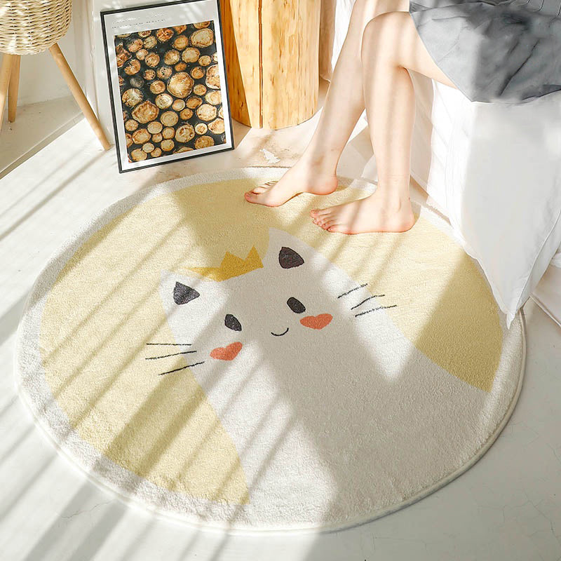 Lisslune | Sweet children's room carpet Multicolor Cartoon area rug Synthetic Non-slip Pet-friendly Indoor carpet