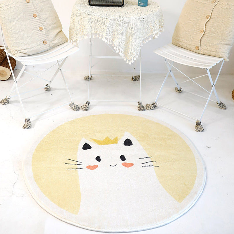 Lisslune | Sweet children's room carpet Multicolor Cartoon area rug Synthetic Non-slip Pet-friendly Indoor carpet