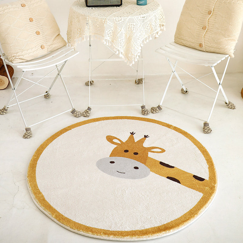 Lisslune | Sweet children's room carpet Multicolor Cartoon area rug Synthetic Non-slip Pet-friendly Indoor carpet