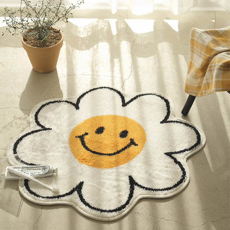 Lisslune | Irregular Shape Flower-rich Carpet Multicolored Designer Carpet Synthetic Non-slip Back Pet-friendly Carpet for Children