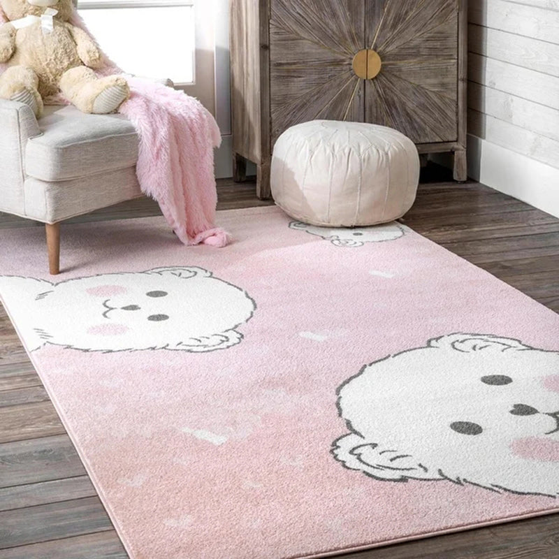 Lisslune | Funky Kids Bedroom Rug Multicolor Cartoon Area Rug Polyester Pet-Friendly Machine Washable Rug