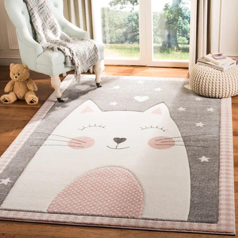 Lisslune | New children's carpet Multi-colored Cartoon Indoor carpet Synthetic Non-slip Stain-resistant Washable carpet