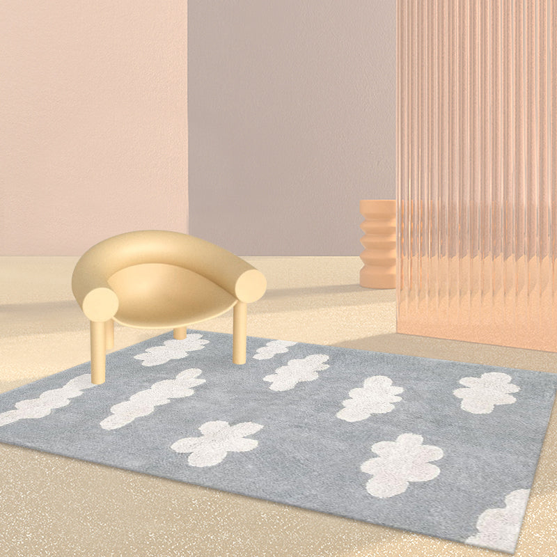 Lisslune | Lovely Cartoon Print Rug Multicolor Polyester Area Rug Non-Slip Machine Washable Rug for Bedroom
