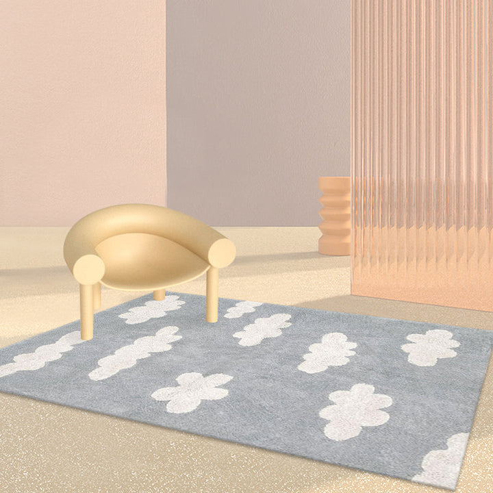 Lisslune | Lovely Cartoon Print Rug Multicolor Polyester Area Rug Non-Slip Machine Washable Rug for Bedroom