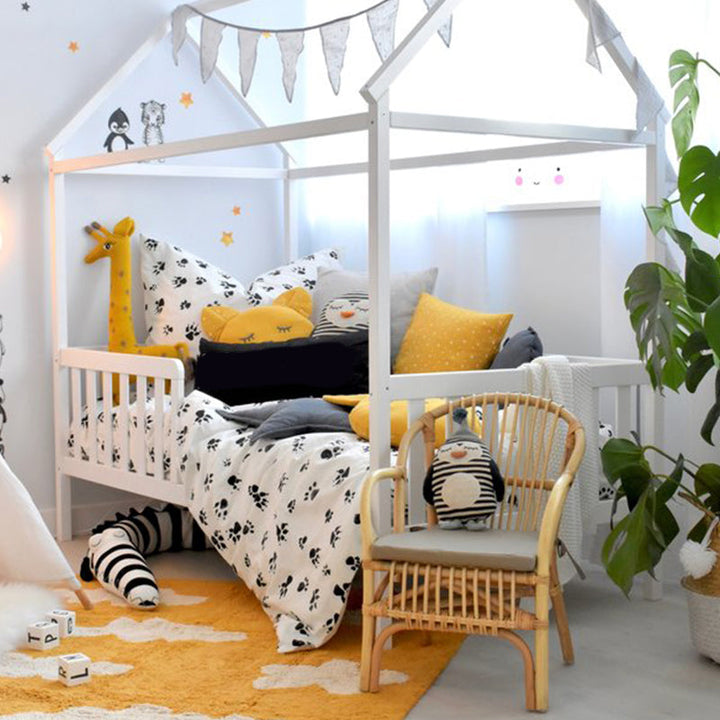 Lisslune | Lovely Cartoon Print Rug Multicolor Polyester Area Rug Non-Slip Machine Washable Rug for Bedroom