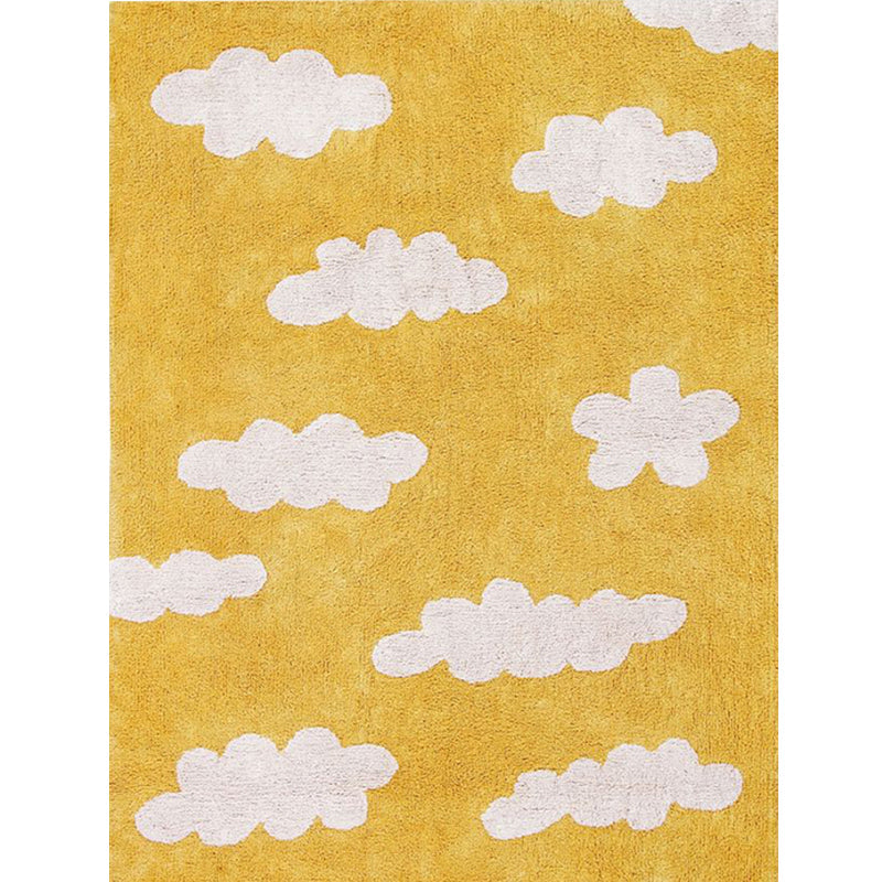 Lisslune | Lovely Cartoon Print Rug Multicolor Polyester Area Rug Non-Slip Machine Washable Rug for Bedroom