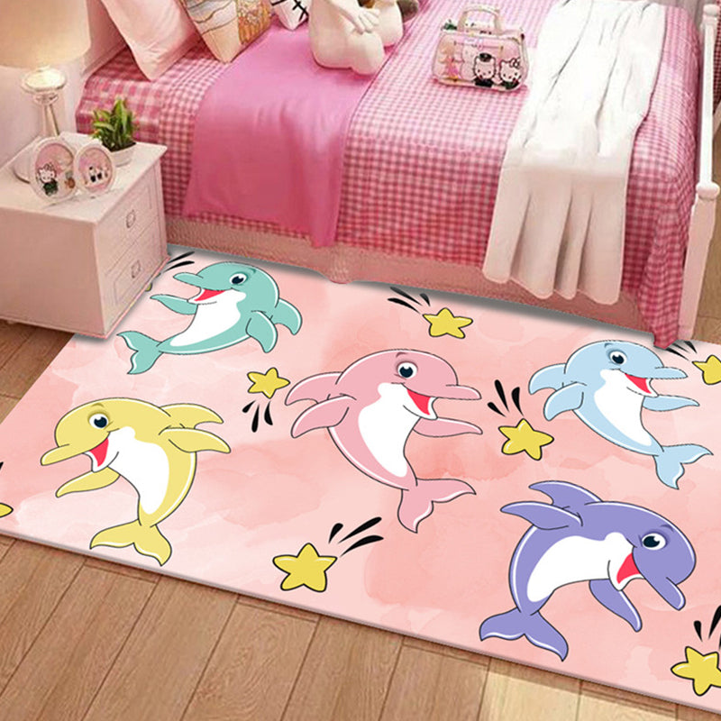 Lisslune | Beautiful Children's Room Carpet Multicolor Cartoon Pattern Area Rug Non-Slip Back Easy Care Indoor Rug