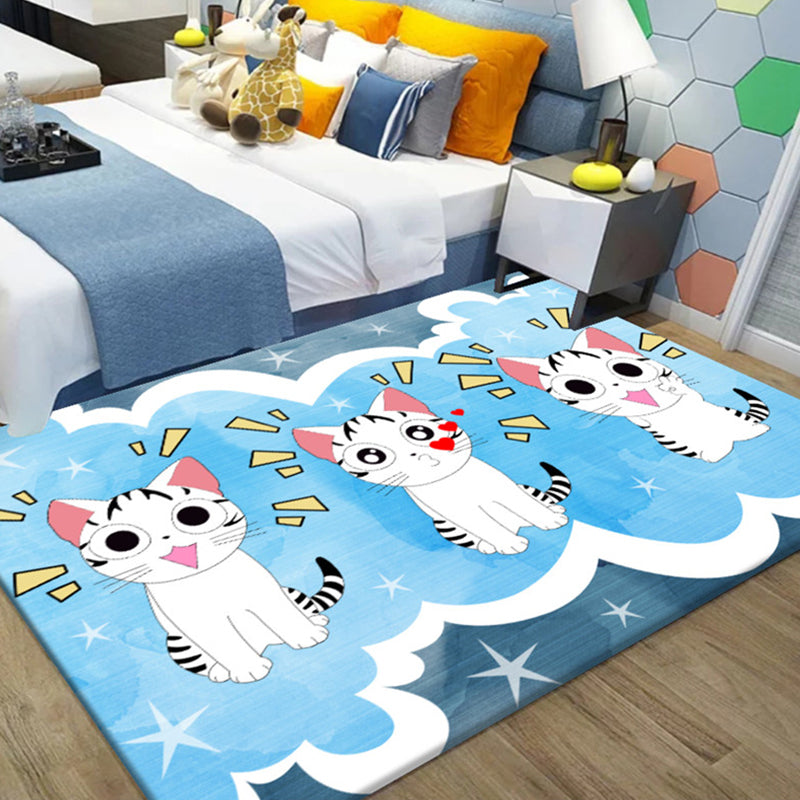 Lisslune | Beautiful Children's Room Carpet Multicolor Cartoon Pattern Area Rug Non-Slip Back Easy Care Indoor Rug