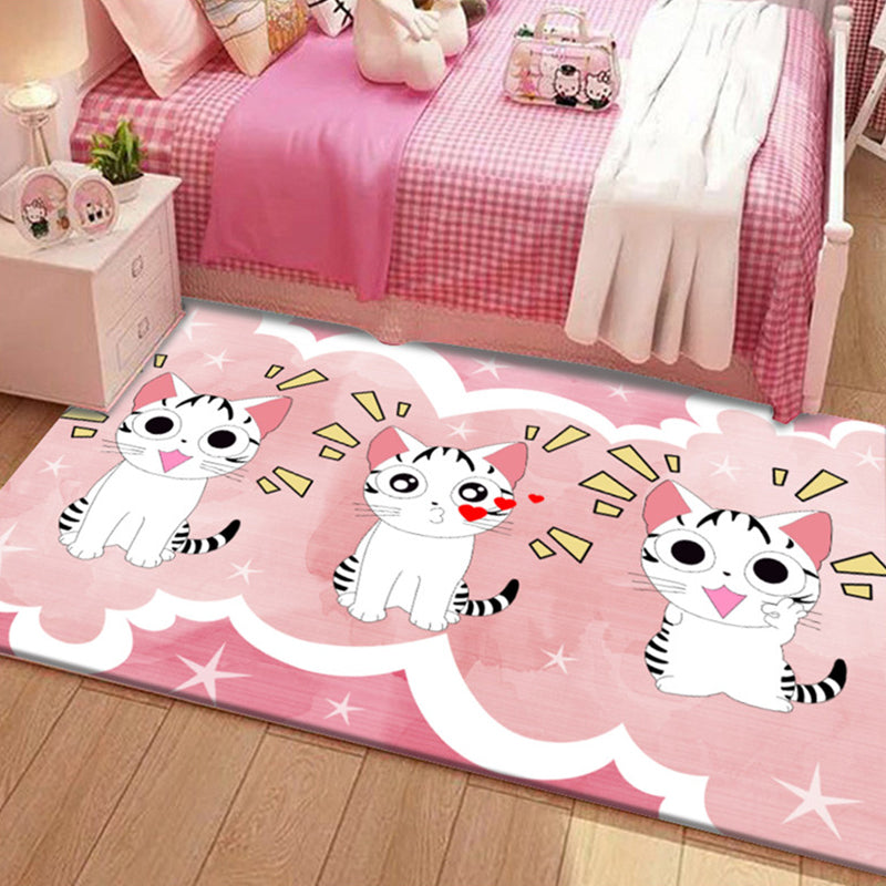 Lisslune | Beautiful Children's Room Carpet Multicolor Cartoon Pattern Area Rug Non-Slip Back Easy Care Indoor Rug