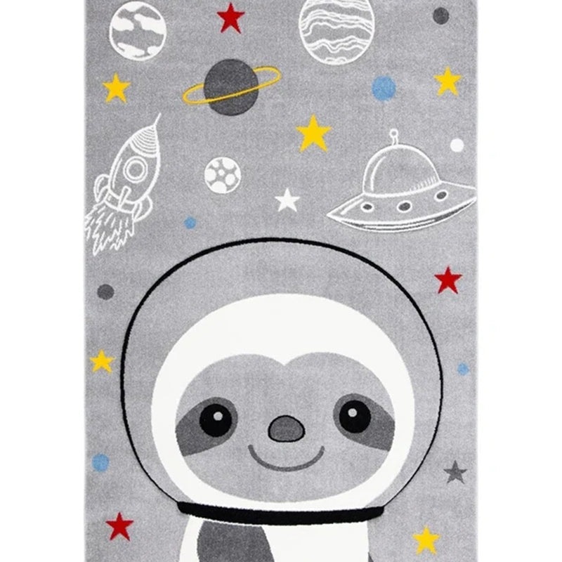 Lisslune | Lovely Children's Room Carpet Multicolor Cartoon Printed Carpet Polyester Pet-Friendly Machine Washable Indoor Carpet