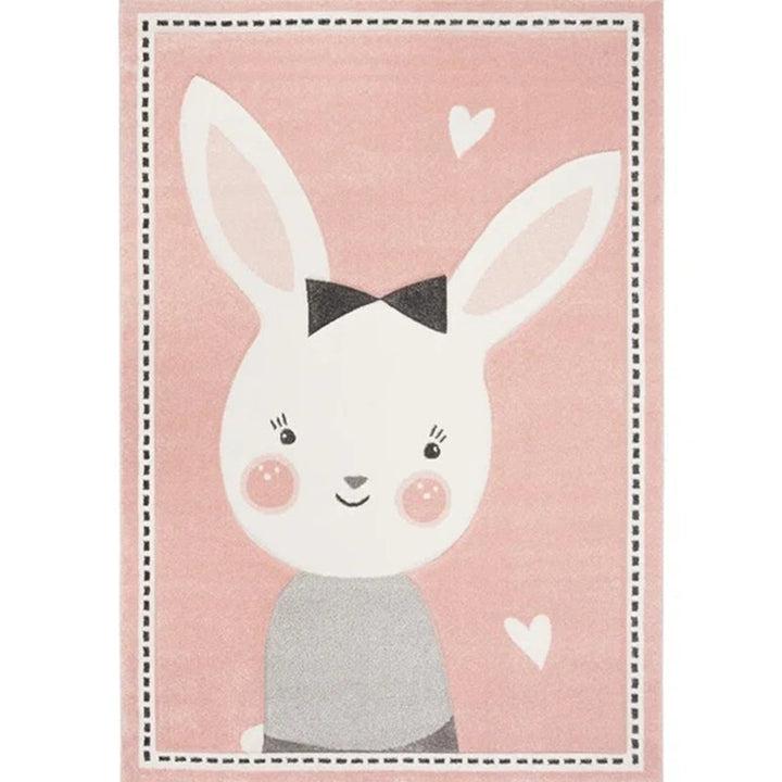 Lisslune | Lovely Children's Room Carpet Multicolor Cartoon Printed Carpet Polyester Pet-Friendly Machine Washable Indoor Carpet