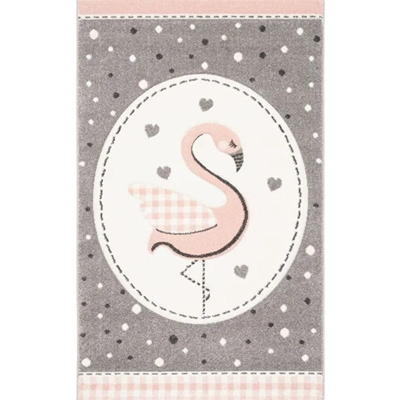 Lisslune | Lovely Children's Room Carpet Multicolor Cartoon Printed Carpet Polyester Pet-Friendly Machine Washable Indoor Carpet