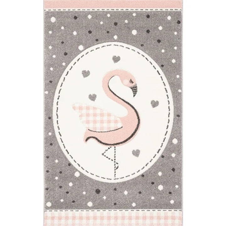 Lisslune | Lovely Children's Room Carpet Multicolor Cartoon Printed Carpet Polyester Pet-Friendly Machine Washable Indoor Carpet
