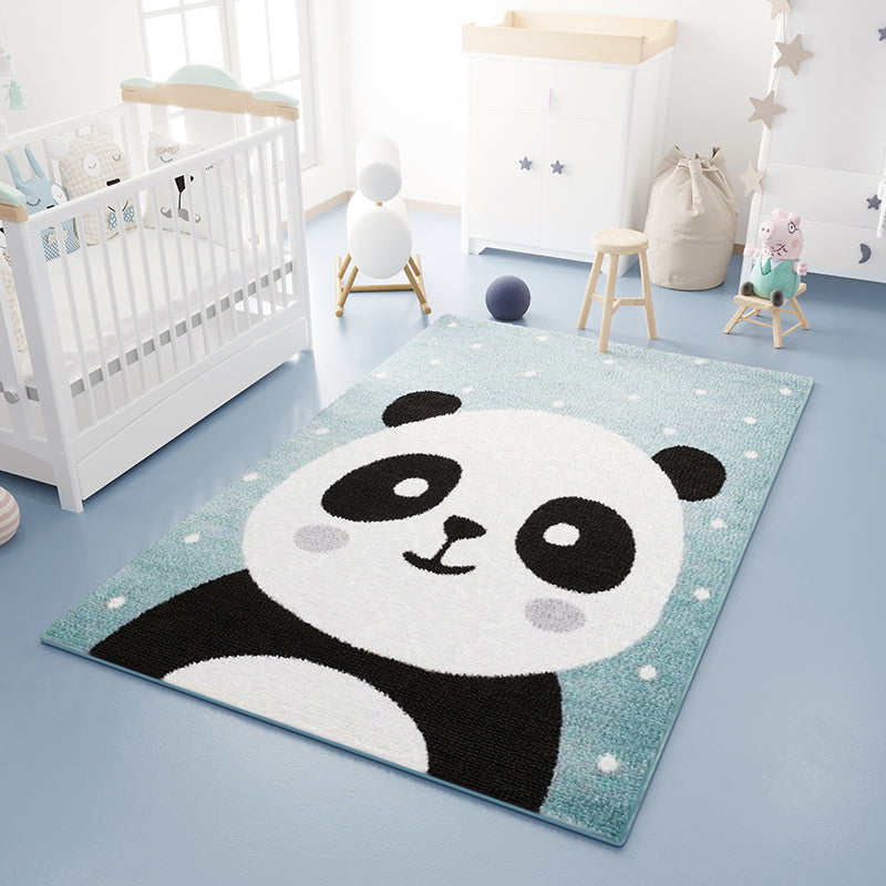 Lisslune | Casual Cartoon Print Rug Multicolored Polypropylene Rug Non-Slip Washable Easy Care Rug for Kids