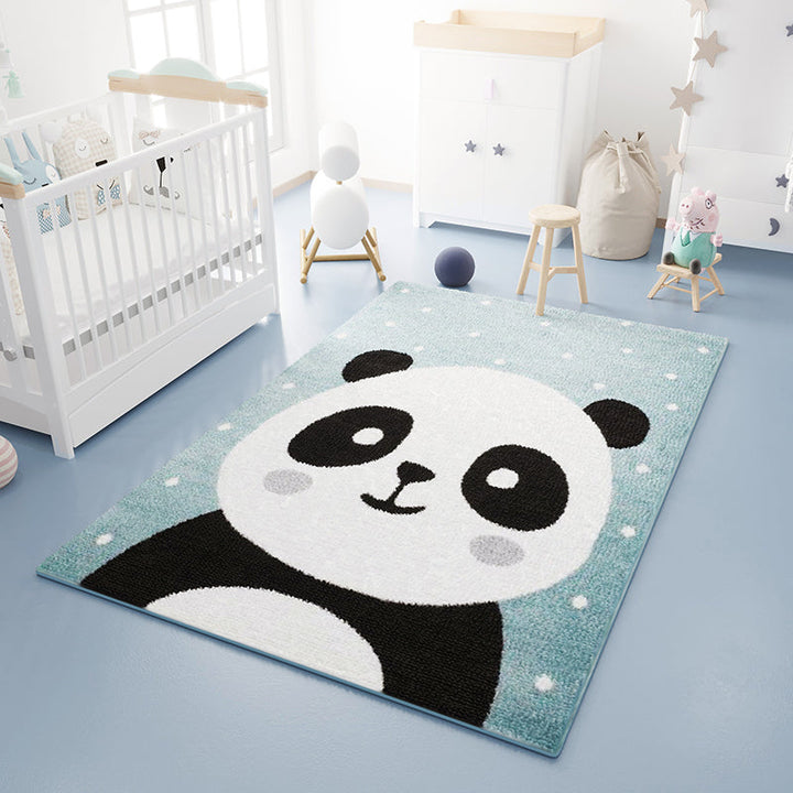 Lisslune | Casual Cartoon Print Rug Multicolored Polypropylene Rug Non-Slip Washable Easy Care Rug for Kids
