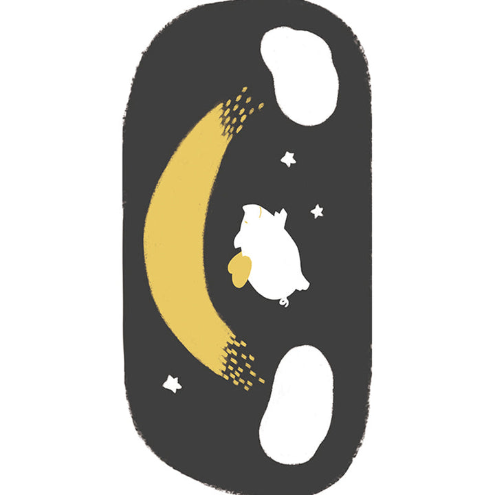 Lisslune | Unique Bedroom Rug Multicolored Space Print Rug Polyester Non-Slip Pet-Friendly Rug