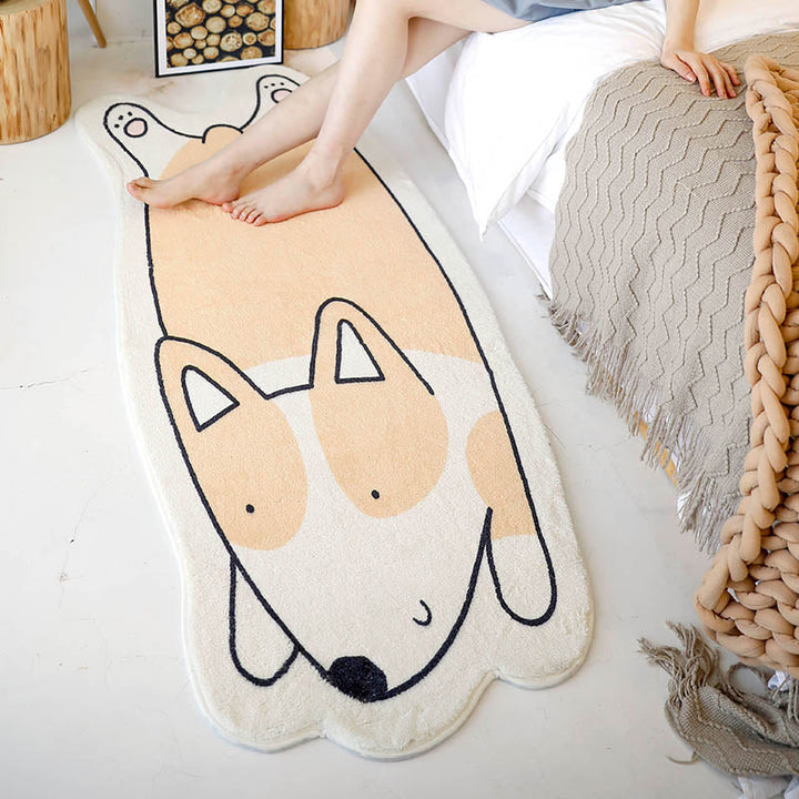 Lisslune | Innovative Shape Cartoon Rug Multi-Color Cute Area Rug Polyester Anti-Slip Mat Pet-Friendly Rug for Kids