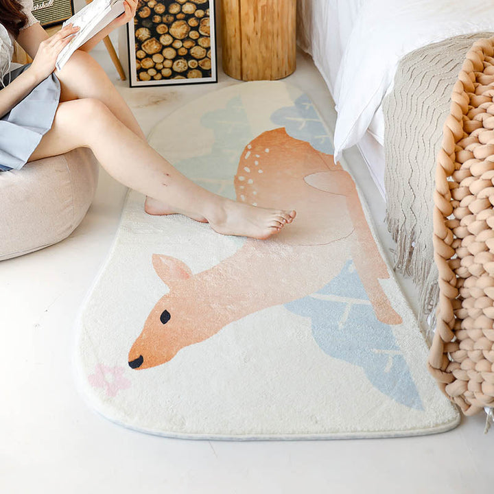 Lisslune | Innovative Shape Cartoon Rug Multi-Color Cute Area Rug Polyester Anti-Slip Mat Pet-Friendly Rug for Kids