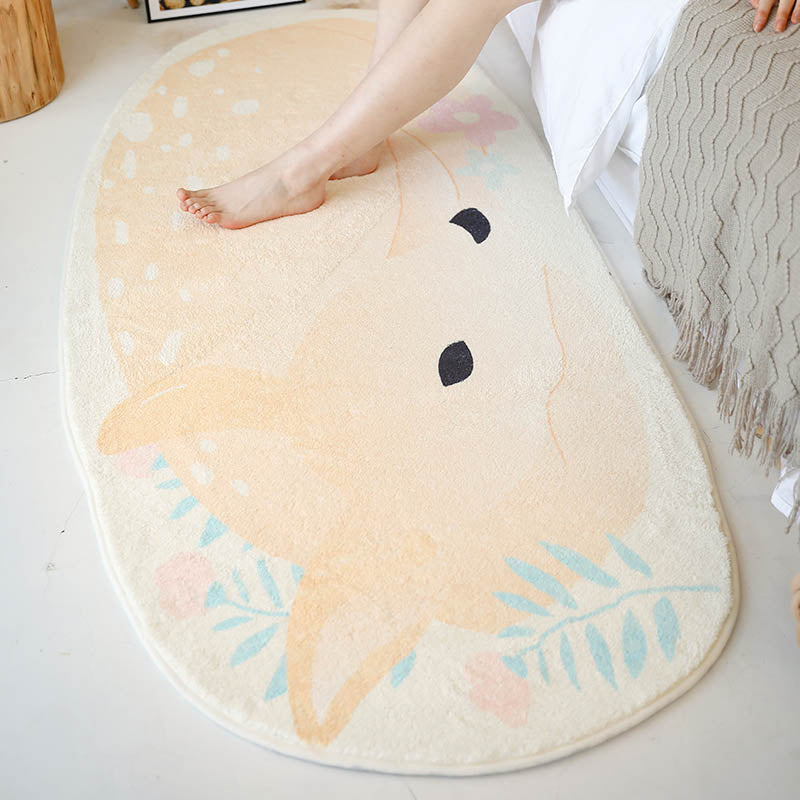 Lisslune | Innovative Shape Cartoon Rug Multi-Color Cute Area Rug Polyester Anti-Slip Mat Pet-Friendly Rug for Kids