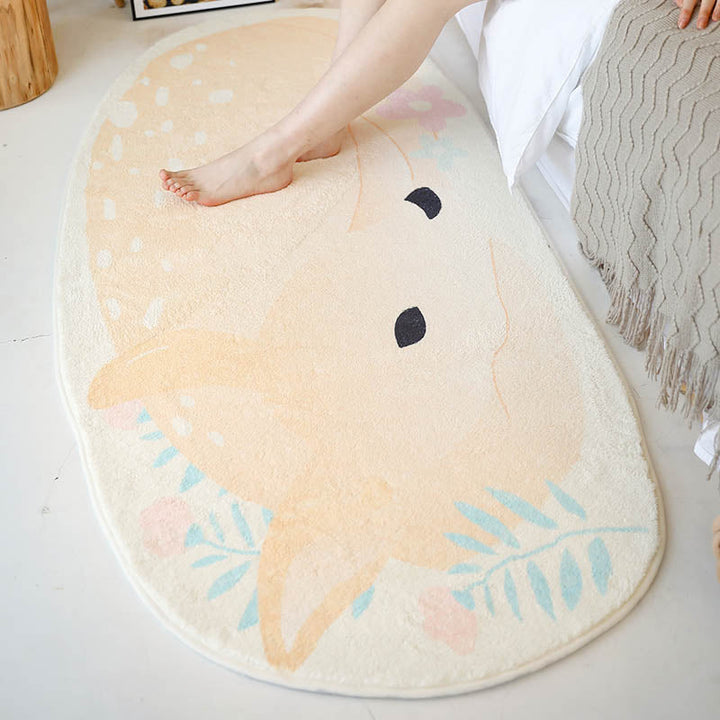 Lisslune | Innovative Shape Cartoon Rug Multi-Color Cute Area Rug Polyester Anti-Slip Mat Pet-Friendly Rug for Kids