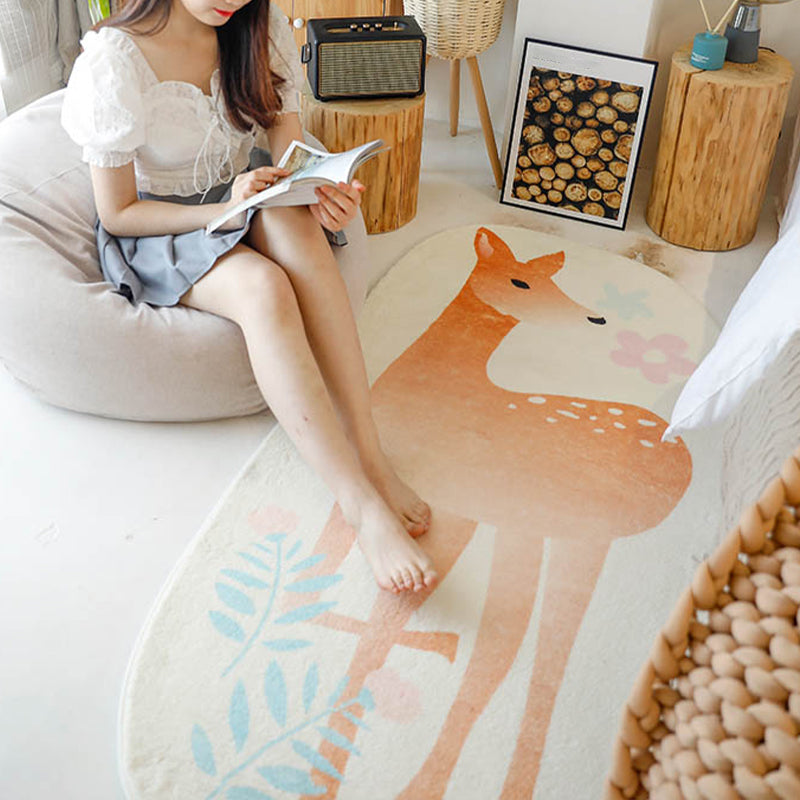 Lisslune | Innovative Shape Cartoon Rug Multi-Color Cute Area Rug Polyester Anti-Slip Mat Pet-Friendly Rug for Kids