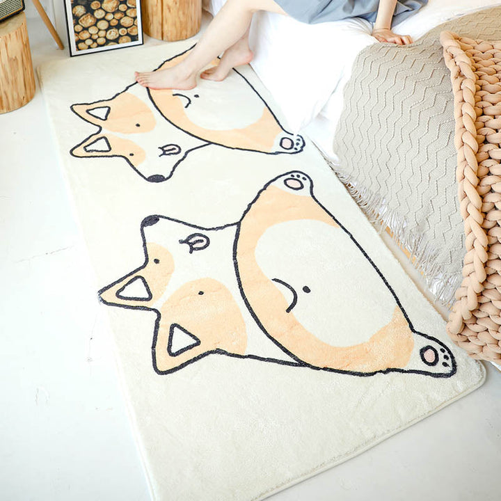 Lisslune | Innovative Shape Cartoon Rug Multi-Color Cute Area Rug Polyester Anti-Slip Mat Pet-Friendly Rug for Kids