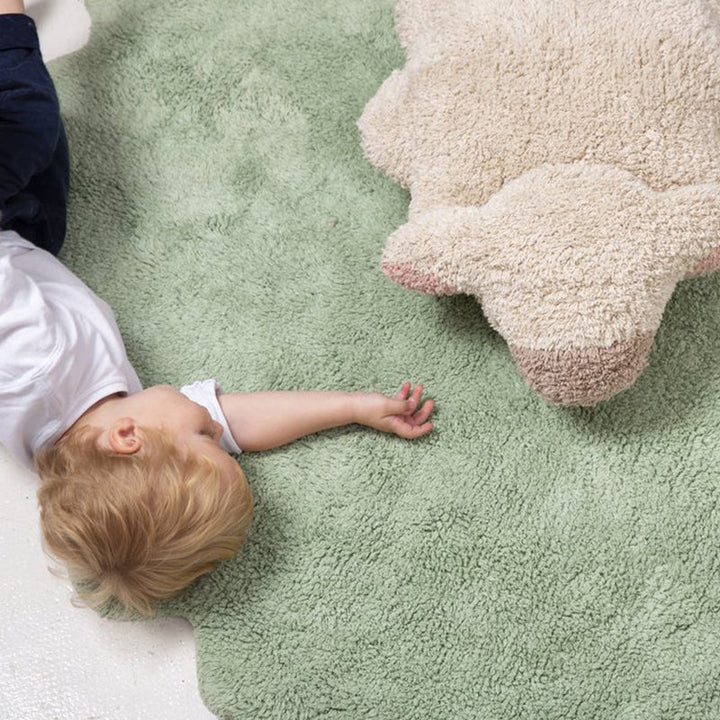 Lisslune | Irregular Shape Cartoon Rug Multicolor Funky Area Rug Synthetic Pet-Friendly Non-Slip Backing Rug for Room