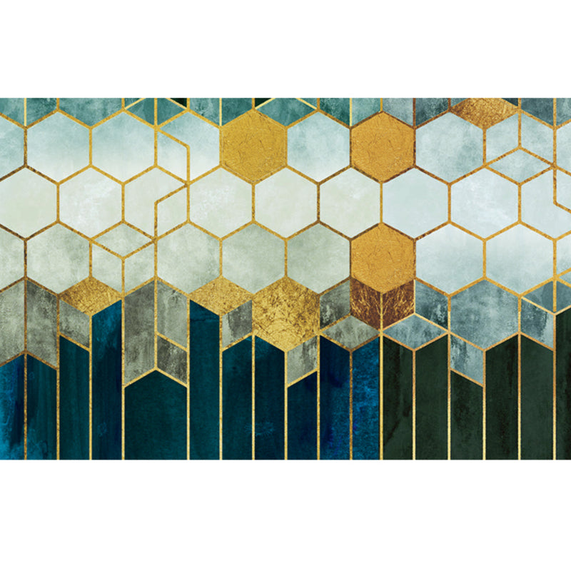 Lisslune | Funky Living Room Rug Multicolored geometric pattern rug Polypropylene pet-friendly washable rug