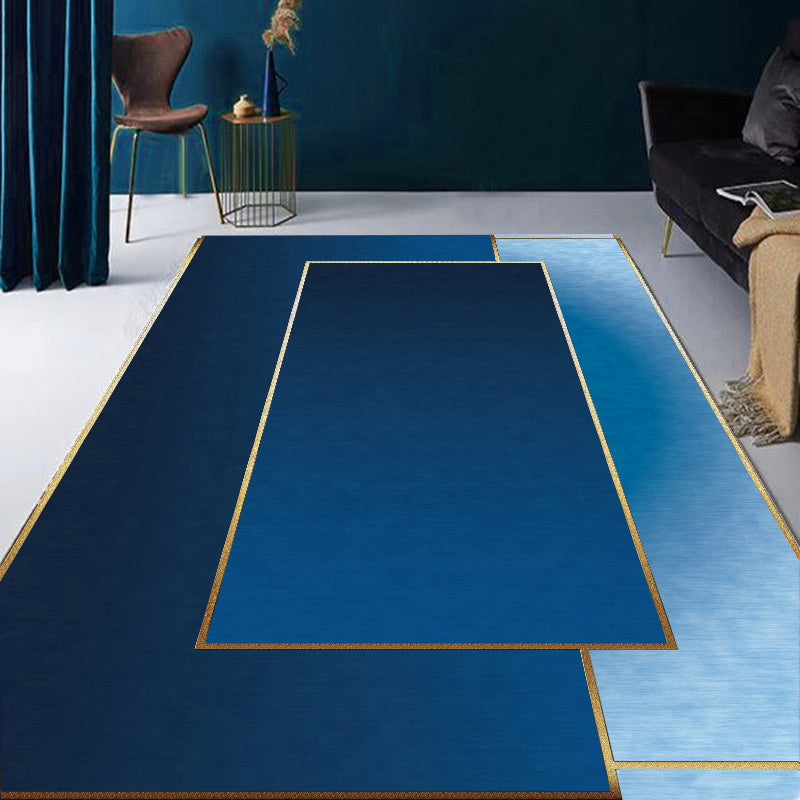 Lisslune | Simple Geometric Print Rug Multi Colored Synthetic Non-Slip Machine Washable Area Rug for Living Room