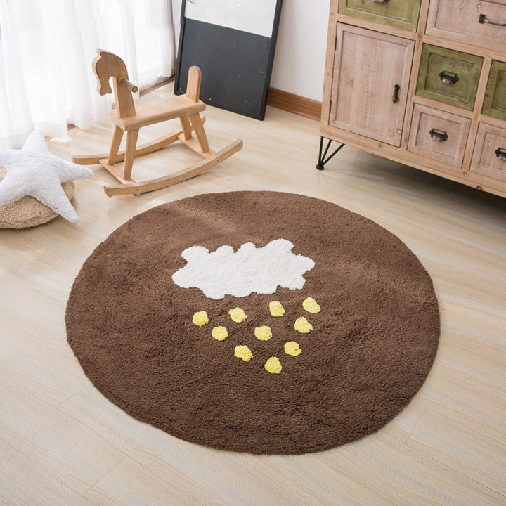 Lisslune | Beautiful Children's Room Rug Multicolor Cartoon Rug Cotton Non-Slip Floor Washable Rug