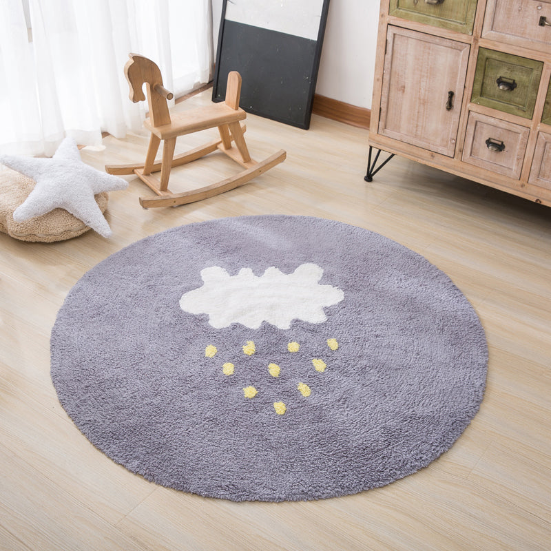 Lisslune | Beautiful Children's Room Rug Multicolor Cartoon Rug Cotton Non-Slip Floor Washable Rug