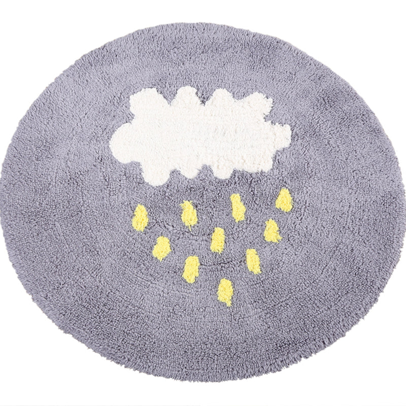 Lisslune | Beautiful Children's Room Rug Multicolor Cartoon Rug Cotton Non-Slip Floor Washable Rug