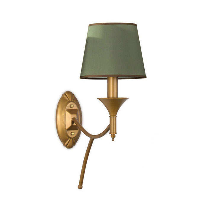Skørter | Retro-style Z tapered shade wall-mounted light fabric wall light fixture for hallway