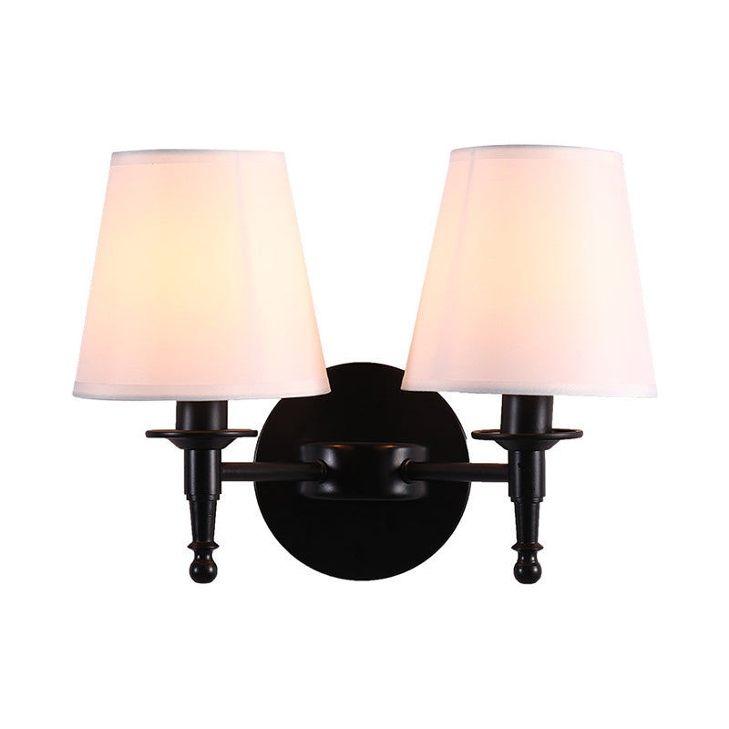 Skørter | Bucket Shade Fabric Wall Lamp Vintage Style Hallway Wall Lamp