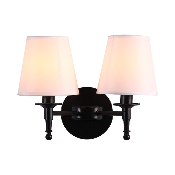 Skørter | Bucket Shade Fabric Wall Lamp Vintage Style Hallway Wall Lamp