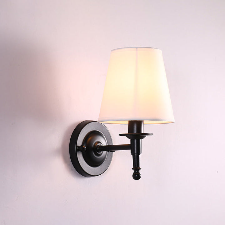 Skørter | Bucket Shade Fabric Wall Lamp Vintage Style Hallway Wall Lamp