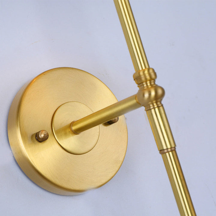 Skørter | Bucket Shadow Fabric Wall Mount Light Traditional Hall Wall Light Fixture in Brass