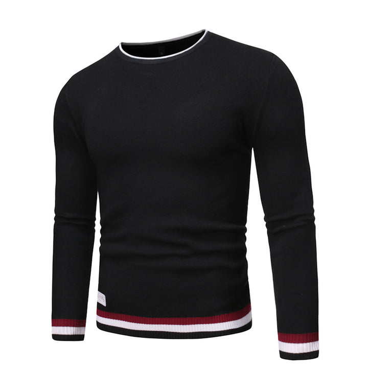 Men's fine knit sweater with maritime accents Lisslune