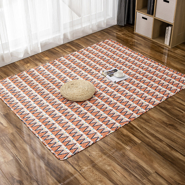 Lisslune | Comfort Kids Room Rug Multicolored Cartoon Rug Cotton Blend Pet-Friendly Easy Care Rug