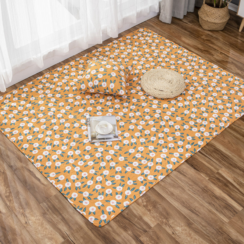 Lisslune | Comfort Kids Room Rug Multicolored Cartoon Rug Cotton Blend Pet-Friendly Easy Care Rug