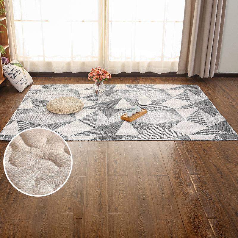 Lisslune | Beautiful geometric rug Multicolored Trend rug Cotton Easy to care for Pet-friendly Washable indoor rug for rooms