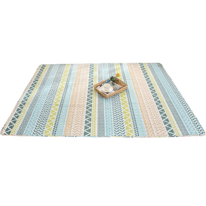 Lisslune | Beautiful geometric rug Multicolored Trend rug Cotton Easy to care for Pet-friendly Washable indoor rug for rooms