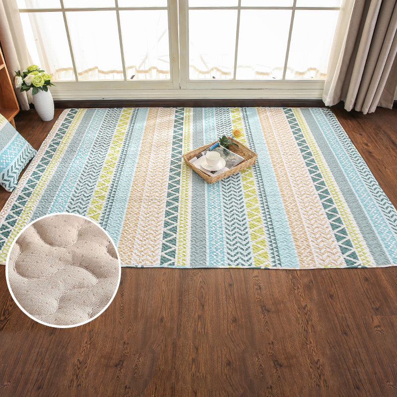 Lisslune | Beautiful geometric rug Multicolored Trend rug Cotton Easy to care for Pet-friendly Washable indoor rug for rooms