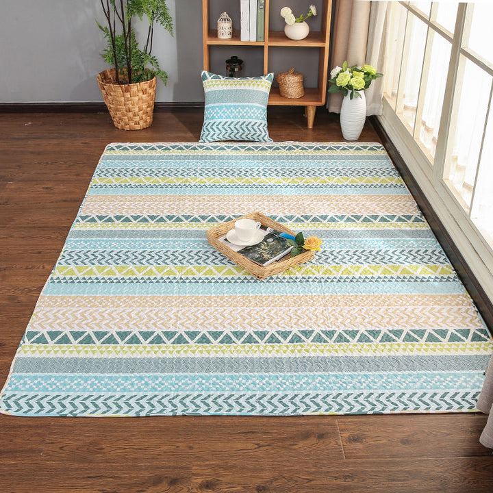Lisslune | Beautiful geometric rug Multicolored Trend rug Cotton Easy to care for Pet-friendly Washable indoor rug for rooms