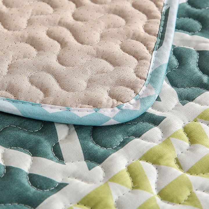 Lisslune | Beautiful geometric rug Multicolored Trend rug Cotton Easy to care for Pet-friendly Washable indoor rug for rooms