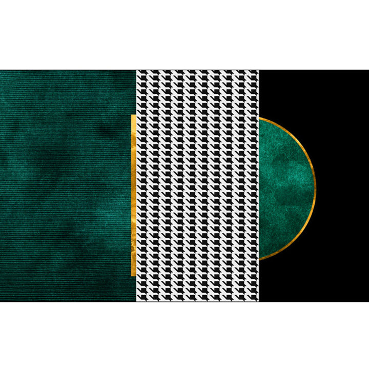 Lisslune | Luxury Living Room Rug Multicolor Geometric Pattern Rug Polyester Non-Slip Machine Washable Rug