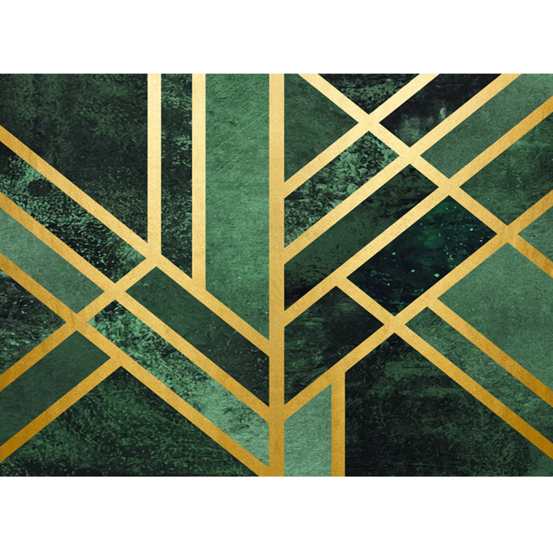 Lisslune | Luxury Living Room Rug Multicolor Geometric Pattern Rug Polyester Non-Slip Machine Washable Rug