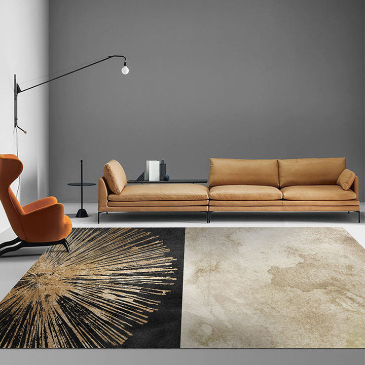 Lisslune | Western Living Room Rug Multicolored Polypropylene Rug Non-Slip Back Washable Indoor Rug