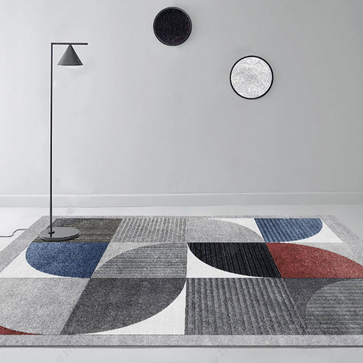 Lisslune | Western Living Room Rug Multicolored Polypropylene Rug Non-Slip Back Washable Indoor Rug